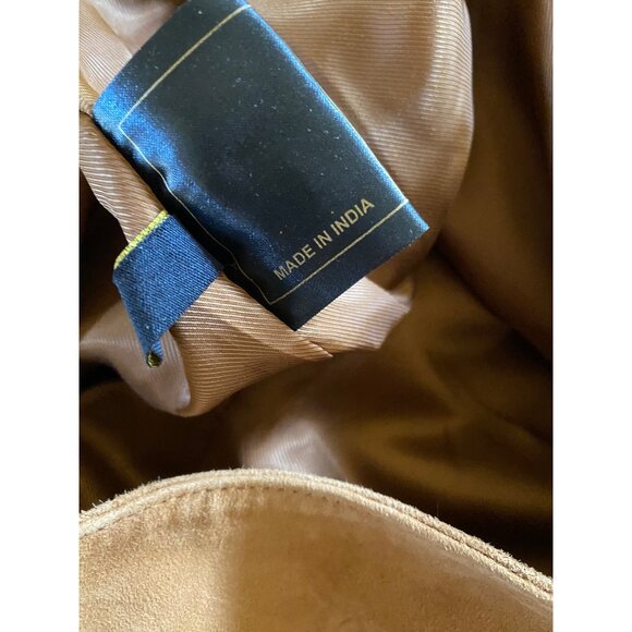 Lucchese Annabelle Lamb Leather Fringe Skirt Cinnamon Tan Suede Size M NWT - Picture 14 of 15